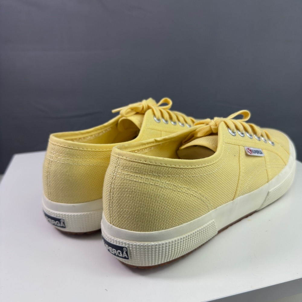 Superga 2750 Cotu Classic Sneakers Womens 9.5 Yellow Canvas Low Top Shoes - Picture 8 of 15